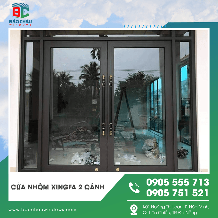 Cửa nhôm Xingfa 2 cánh chính hãng Cửa nhôm Xingfa 2 cánh chính hãng