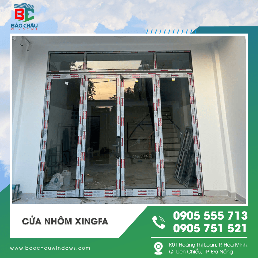 Thi công lắp đặt cửa nhôm Xingfa tại công trình thực tế Thi công lắp đặt cửa nhôm Xingfa tại công trình thực tế
