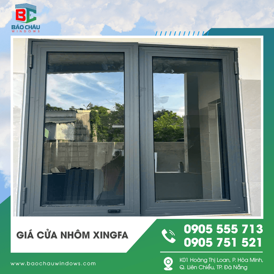 Cửa nhôm Xingfa 2 cánh mở Cửa nhôm Xingfa 2 cánh mở