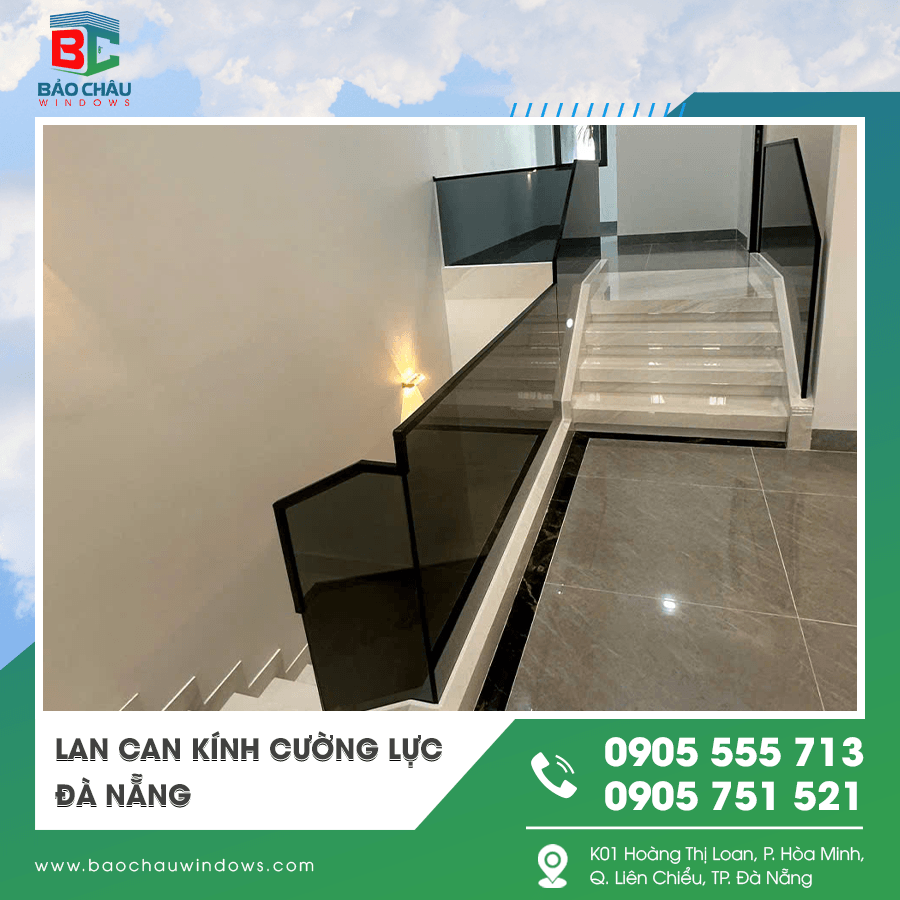 Thi công lan can kính cường lực Đà Nẵng thực tế Thi công lan can kính cường lực Đà Nẵng thực tế